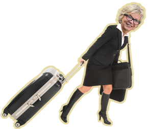 Rita schleppt die Koffer